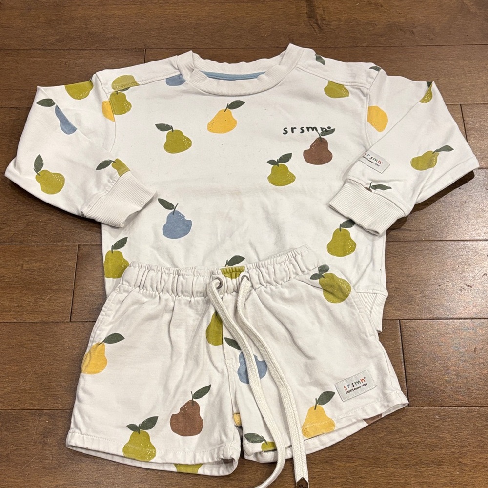 Souris Mini Kids Fruit Print Matching Set